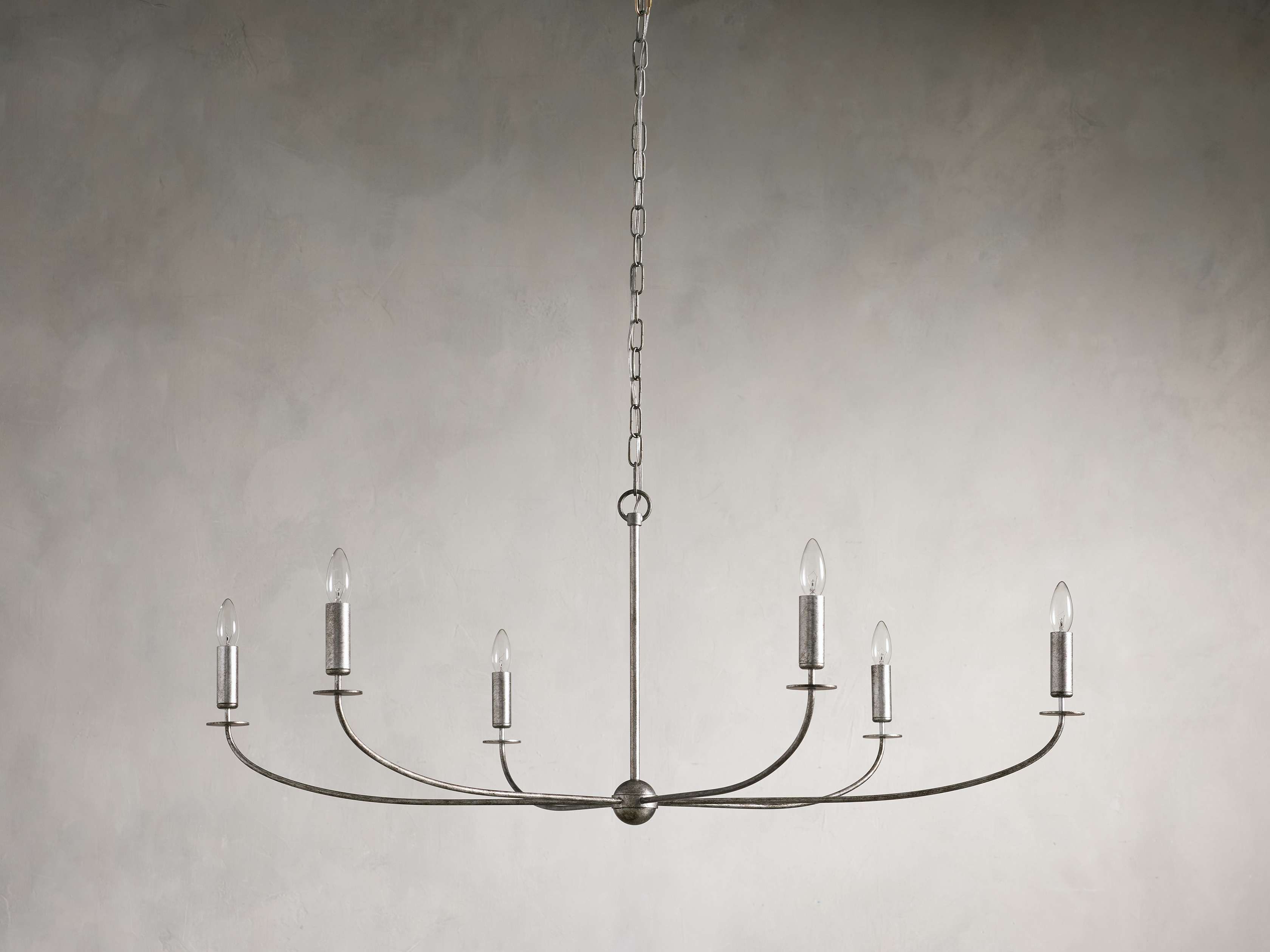 Franing Chandelier,SHOP ALL,metal chandelier,Farmhouse Arnett Round Chandelier in Silver