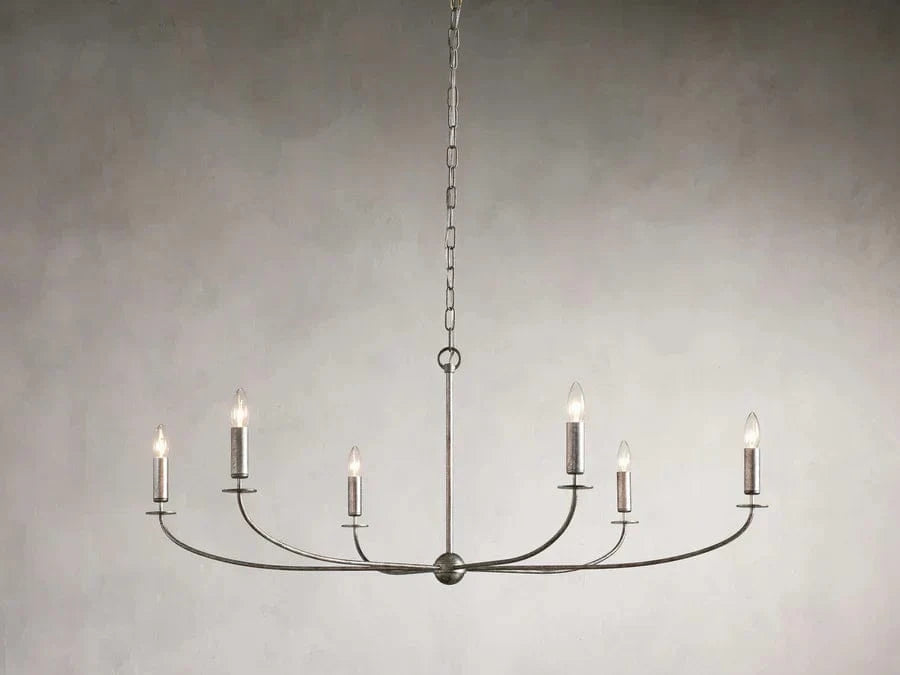 Franing Chandelier,SHOP ALL,metal chandelier,Farmhouse Arnett Round Chandelier in Silver