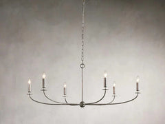 Franing Chandelier,SHOP ALL,metal chandelier,Farmhouse Arnett Round Chandelier in Silver