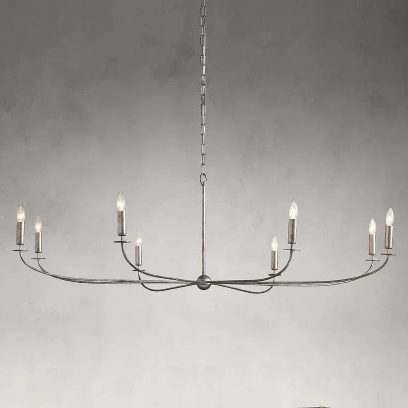 Franing Chandelier,SHOP ALL,metal chandelier,Farmhouse Arnett Round Chandelier in Silver