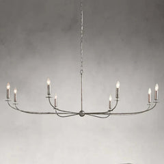 Franing Chandelier,SHOP ALL,metal chandelier,Farmhouse Arnett Round Chandelier in Silver