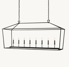 19TH C. ENGLISH OPENWORK RECTANGULAR CHANDELIER 54"72"