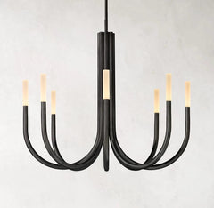 Franing Chandelier,SHOP ALL,metal chandelier,Farmhouse Bronze / 38" Rousse Modern Alabaster Chandelier 38''