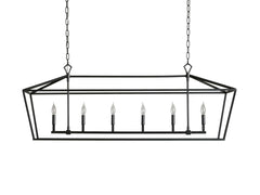 Franing Chandelier,SHOP ALL,metal chandelier,Farmhouse BRONZE Garnet 54" Rectangular Chandelier
