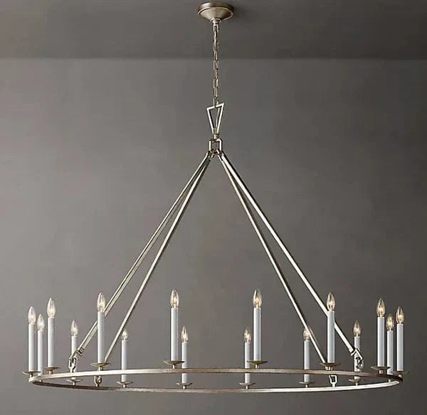 19TH C. ENGLISH OPENWORK ROUND CHANDELIER 50“ 60" 72”