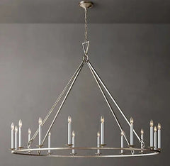 19TH C. ENGLISH OPENWORK ROUND CHANDELIER 50“ 60" 72”