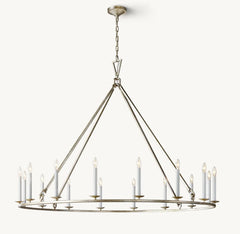19TH C. ENGLISH OPENWORK ROUND CHANDELIER 50“ 60" 72”