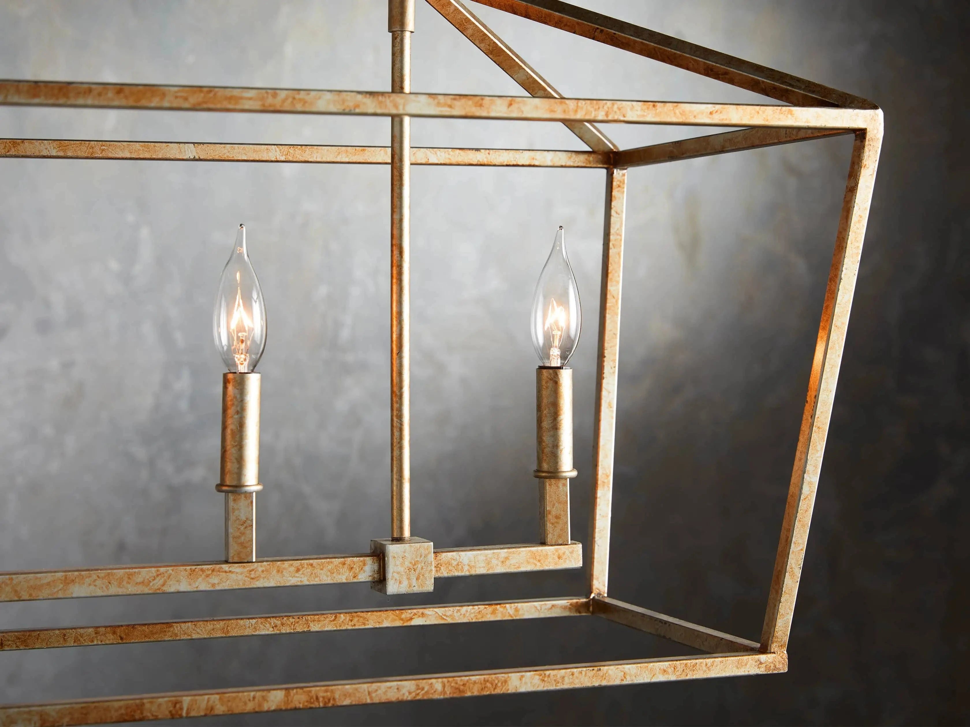 Franing Chandelier,SHOP ALL,metal chandelier,Farmhouse Garnet 41" Rectangular Chandelier