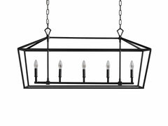 Franing Chandelier,SHOP ALL,metal chandelier,Farmhouse Garnet 41" Rectangular Chandelier