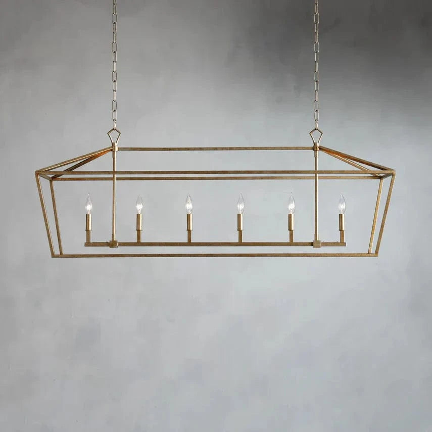 Franing Chandelier,SHOP ALL,metal chandelier,Farmhouse Garnet 54" Rectangular Chandelier