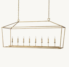 19TH C. ENGLISH OPENWORK RECTANGULAR CHANDELIER 54"72"