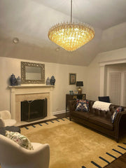 Chiara Smoke and Clear Glass Tiered Round Chandelier 37" 47" 61"