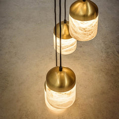 Serenity's Cascade - Modern Minimalist Alabaster Staircases Pendant Light