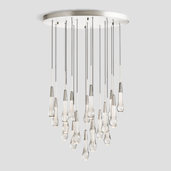 Franing SHOP ALL,crystal chandelier,Ceiling,Island counter/dining room 24'' / NICKEL Soltaire Round Chandelier 17'' 24'' 36'' 40'' 58''D