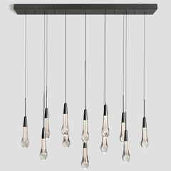 Franing SHOP ALL,crystal chandelier,Ceiling,Island counter/dining room BRONZE / 37'' Soltaire Linear Chandelier 37'' 50'' 70'' 87"W 120"W