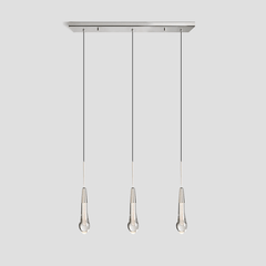 Franing SHOP ALL,crystal chandelier,Ceiling,Island counter/dining room NICKEL / 22'' (3 lights) Soltaire Linear Chandelier 22'' 35''W