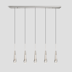 Franing SHOP ALL,crystal chandelier,Ceiling,Island counter/dining room NICKEL / 35'' (5 lights) Soltaire Linear Chandelier 22'' 35''W