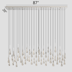 Franing SHOP ALL,crystal chandelier,Ceiling,Island counter/dining room NICKEL / 87" Soltaire Linear Chandelier 37'' 50'' 70'' 87"W 120"W