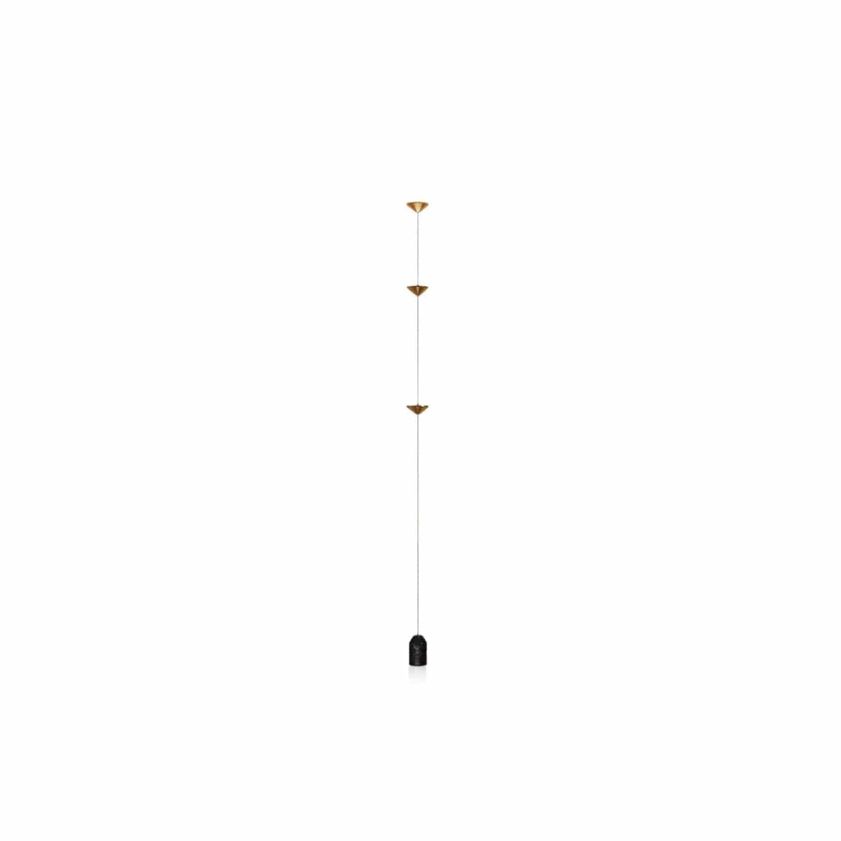 Franing SHOP ALL,floor，artistic，Ceiling 2Heads Gold Wiring Linear Pendant Floor-to-Ceiling Lamp