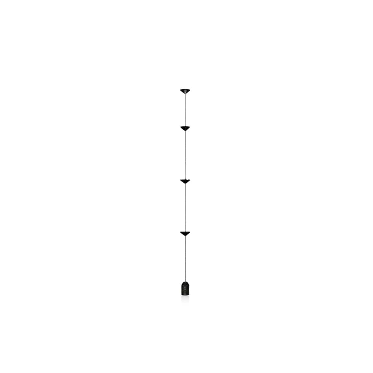 Franing SHOP ALL,floor，artistic，Ceiling 3Head Black Wiring Linear Pendant Floor-to-Ceiling Lamp