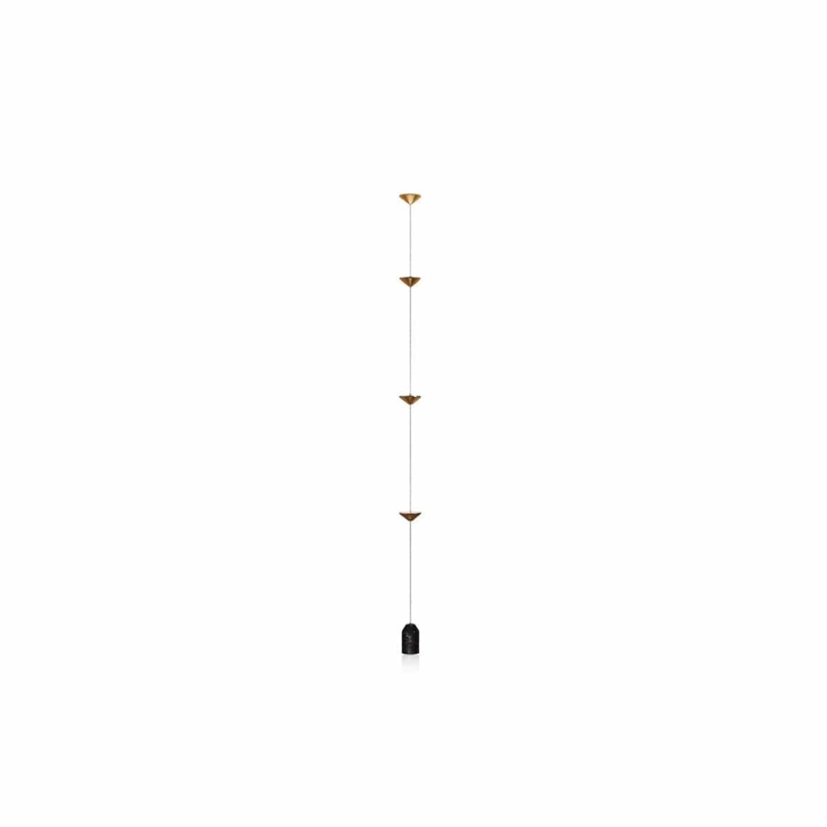 Franing SHOP ALL,floor，artistic，Ceiling 3Heads Gold Wiring Linear Pendant Floor-to-Ceiling Lamp