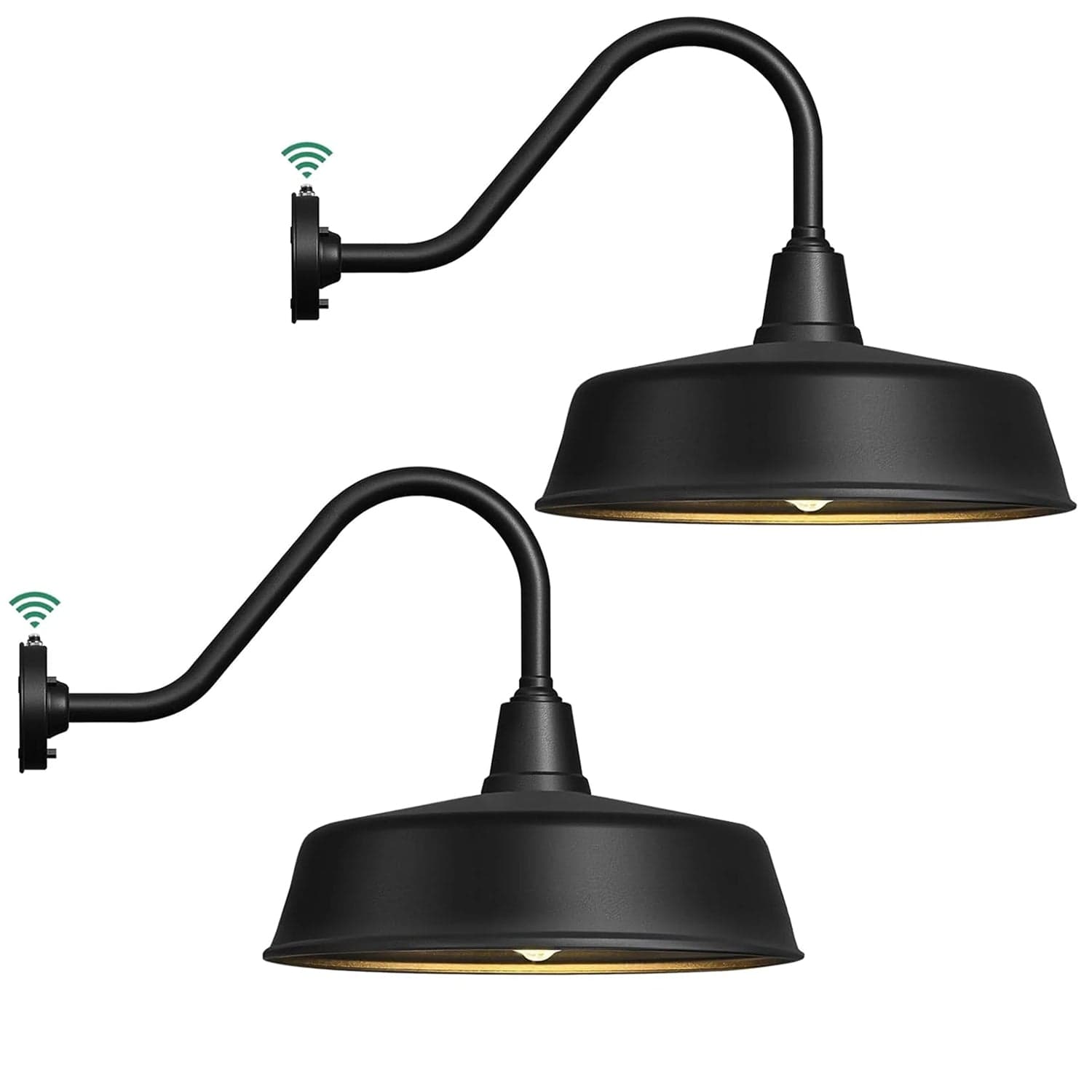 Franing SHOP ALL,WALL,BARN Gooseneck Barn Lights 2-Pack – Dusk to Dawn Outdoor Wall Fixtures Matte Black