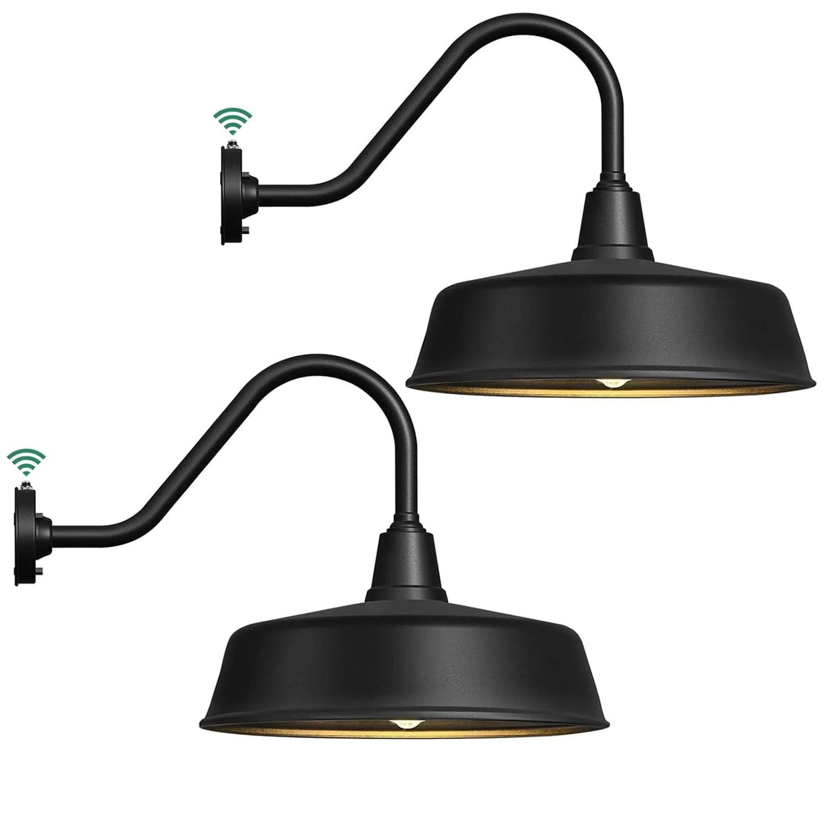 Franing SHOP ALL,WALL,BARN Gooseneck Barn Lights 2-Pack – Dusk to Dawn Outdoor Wall Fixtures Matte Black