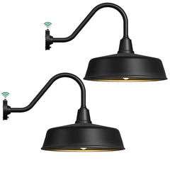 Franing SHOP ALL,WALL,BARN Gooseneck Barn Lights 2-Pack – Dusk to Dawn Outdoor Wall Fixtures Matte Black