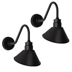 Franing SHOP ALL,WALL,BARN，Metal wall light 2 Pack Gooseneck Outdoor Sign Light – Classic Farmhouse Style for Wall or Storefront