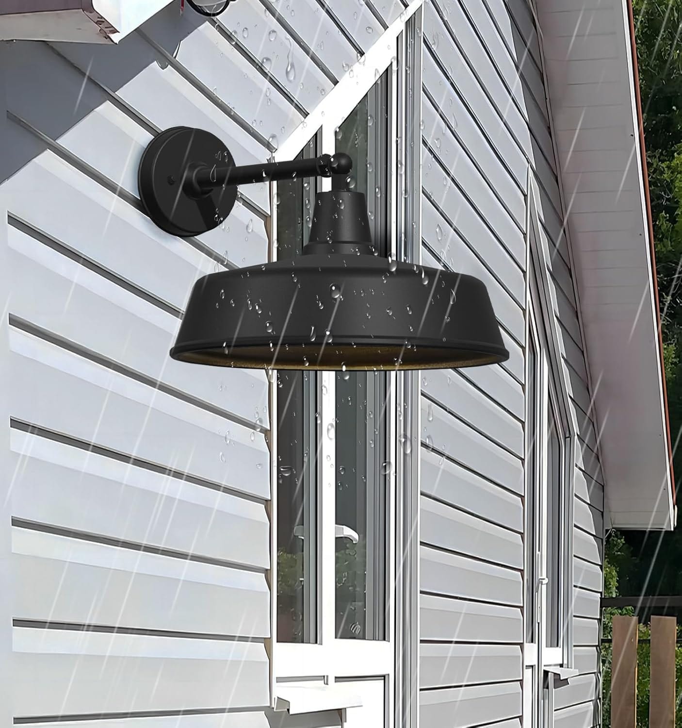 Franing SHOP ALL,WALL,BARN，Metal wall light 2-Pack Outdoor Wall Lights – Modern Farmhouse Straight Arm Barn Sconces