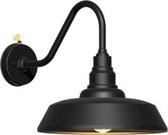 Franing SHOP ALL,WALL,BARN，Metal wall light Dusk to Dawn Barn Light Large Size,Outdoor Waterproof Gooseneck Barn Light