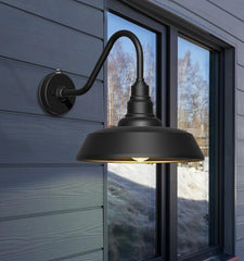 Franing SHOP ALL,WALL,BARN，Metal wall light Dusk to Dawn Barn Light Large Size,Outdoor Waterproof Gooseneck Barn Light