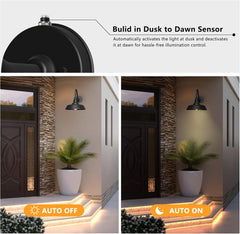 Franing SHOP ALL,WALL,BARN，Metal wall light Dusk to Dawn Barn Light Large Size,Outdoor Waterproof Gooseneck Barn Light