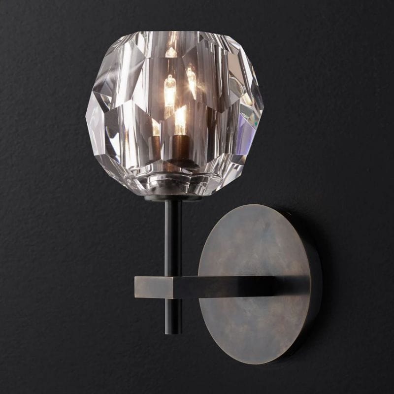 Franing shop all .wall .Crystal wall lamp Boule Clear Glass Sconce