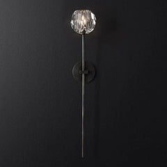 Franing shop all .wall .Crystal wall lamp Matte Black Boule Clear Crystal Grand Wall Sconce