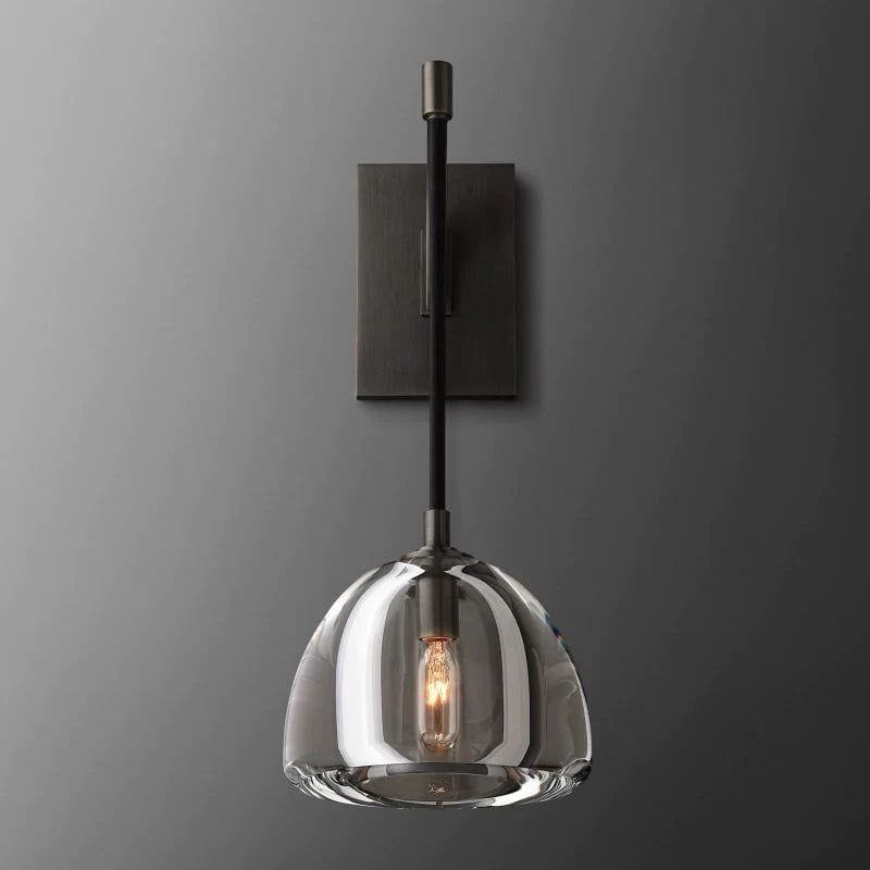Franing shop all .wall .Crystal wall lamp Matte Black Hemisphere Sconce