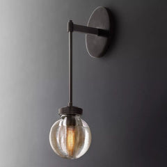 Franing shop all .wall .Crystal wall lamp Matte Black Popular Pearl Glass Ball Single-Head Wall Sconce(Rod)