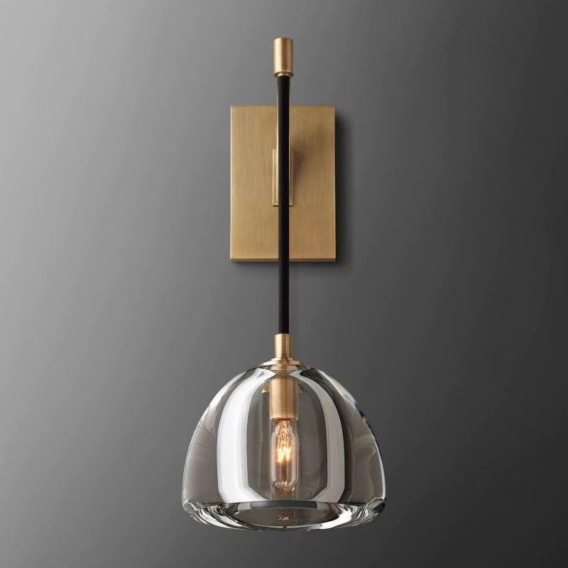 Franing shop all .wall .Crystal wall lamp Natural Brass Hemisphere Sconce