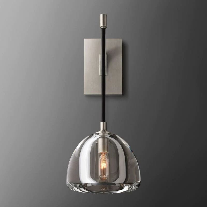 Franing shop all .wall .Crystal wall lamp Satin Nickel Hemisphere Sconce