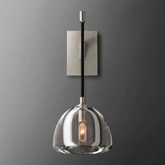 Franing shop all .wall .Crystal wall lamp Satin Nickel Hemisphere Sconce