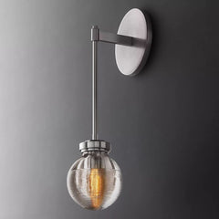 Franing shop all .wall .Crystal wall lamp Satin Nickel Popular Pearl Glass Ball Single-Head Wall Sconce(Rod)