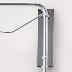 Franing Wall,SHOP ALL,glass wall light L7.1″xW25.6″xH9.1″ / Chrome & White / US Plug Dione Plug In Wall Lamp