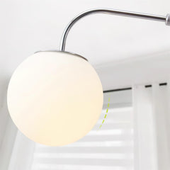 Franing Wall,SHOP ALL,glass wall light L7.1″xW25.6″xH9.1″ / Chrome & White / US Plug Dione Plug In Wall Lamp