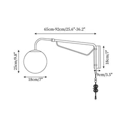 Franing Wall,SHOP ALL,glass wall light L7.1″xW25.6″xH9.1″ / Chrome & White / US Plug Dione Plug In Wall Lamp