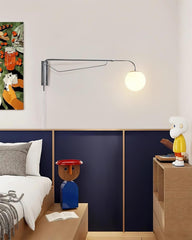 Franing Wall,SHOP ALL,glass wall light L7.1″xW25.6″xH9.1″ / Chrome & White / US Plug Dione Plug In Wall Lamp