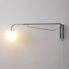 Franing Wall,SHOP ALL,glass wall light L7.1″xW25.6″xH9.1″ / Chrome & White / US Plug Dione Plug In Wall Lamp