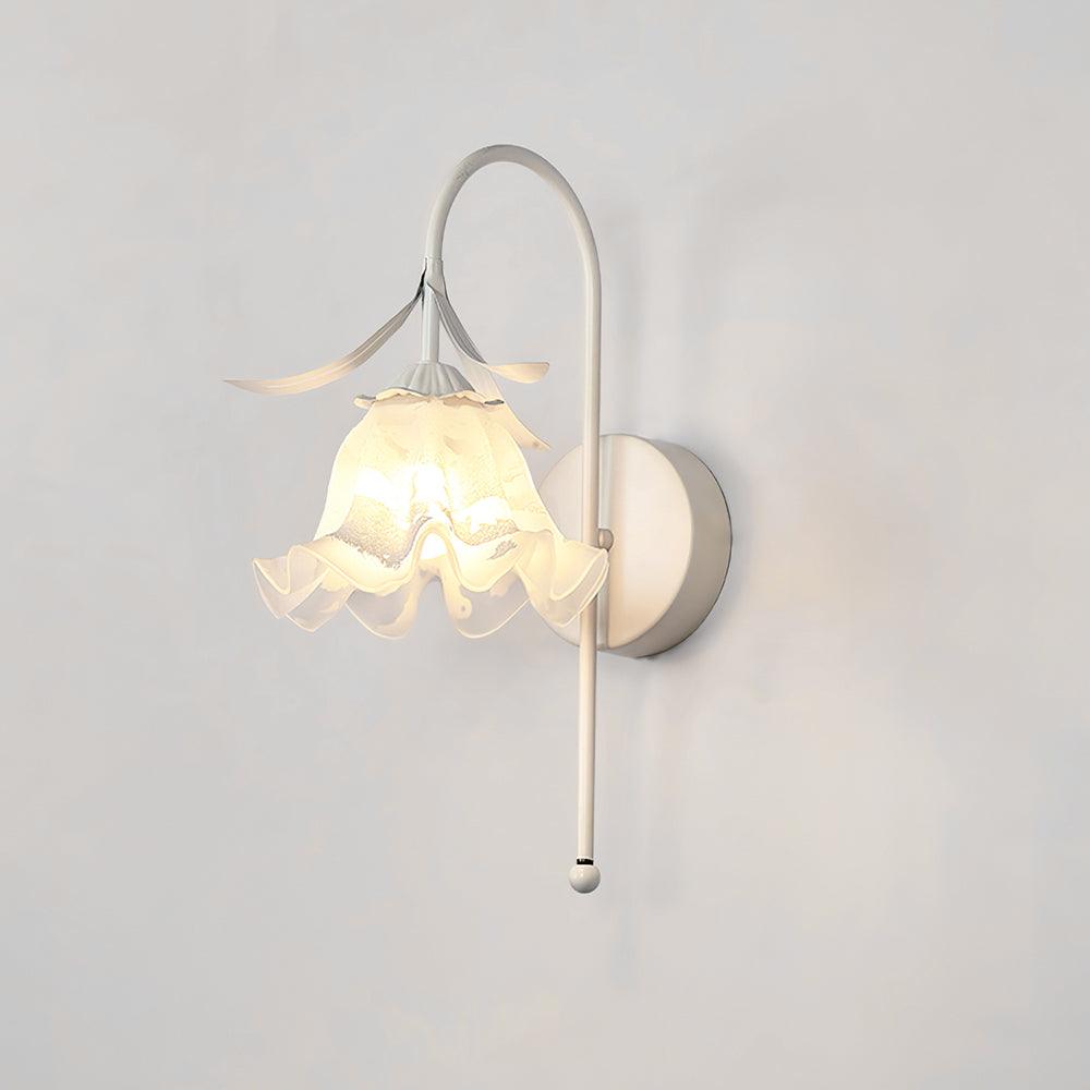 Franing Wall,SHOP ALL,glass wall light ModelB∅9.8″xH15.7″ / Green Luna Flower Wall Lamp