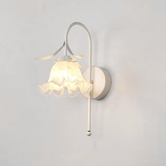 Franing Wall,SHOP ALL,glass wall light ModelB∅9.8″xH15.7″ / Green Luna Flower Wall Lamp