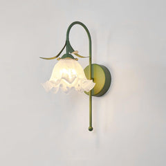 Franing Wall,SHOP ALL,glass wall light ModelB∅9.8″xH15.7″ / White Luna Flower Wall Lamp