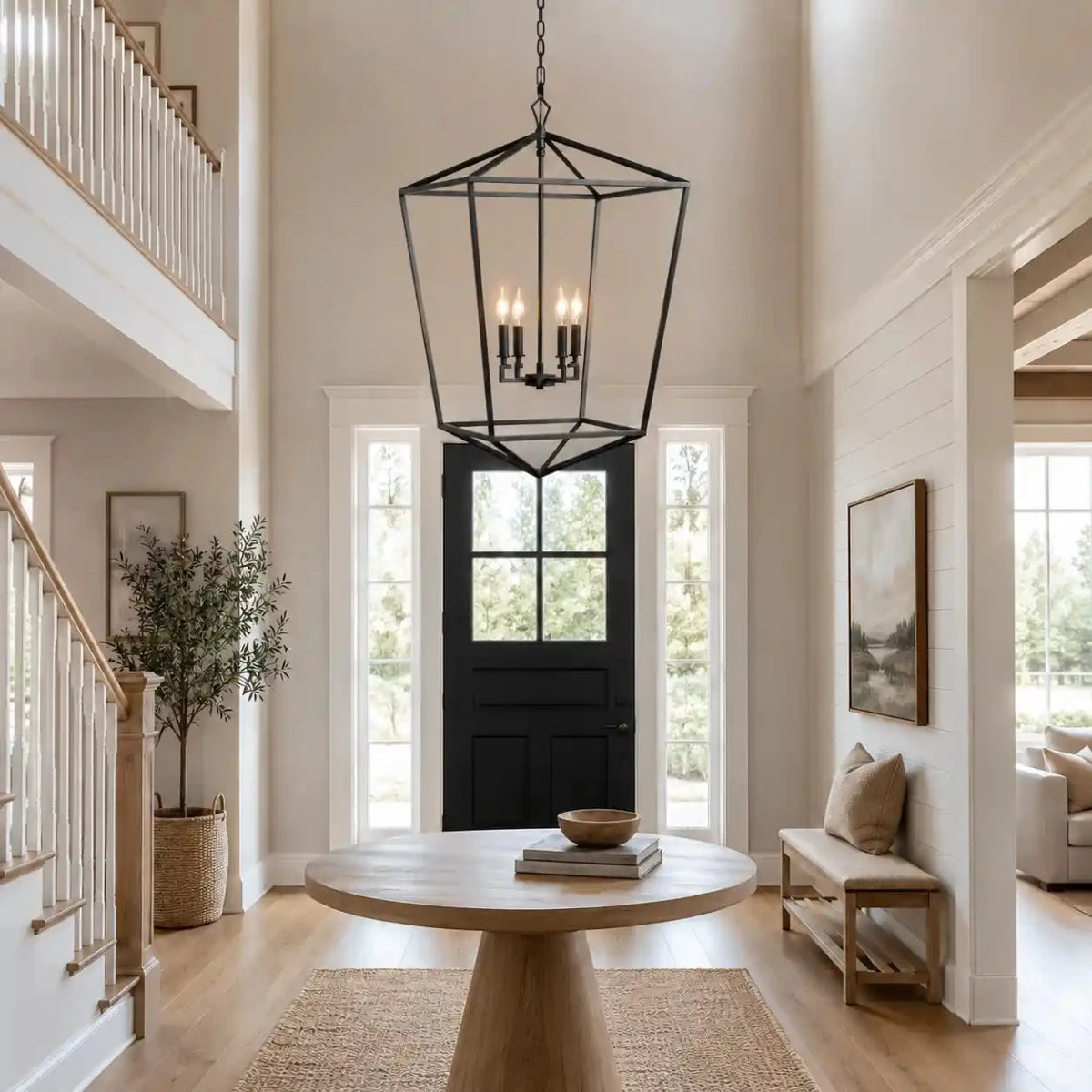 Garnet 33" Open Frame Chandelier - Modern Farmhouse Light by Franing - Chandelier,SHOP ALL,metal chandelier,Farmhouse